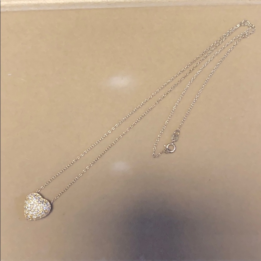 925 Silver Heart-shaped necklace with CZ